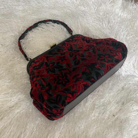 Vintage 60s chenille carpet tapestry bag - Picture 7 of 8